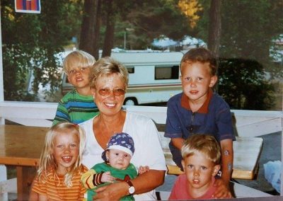 Jag med barnbarne Niklas, Jenny, Johan, Markus och Jesper